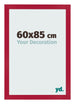 Cadre Photo 60x85cm Rouge MDF Bologna De Face Mesure | Yourdecoration.fr
