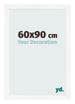 Cadre Photo 60x90 cm Blanc Brillant MDF Bologna De Face Mesure | Yourdecoration.fr