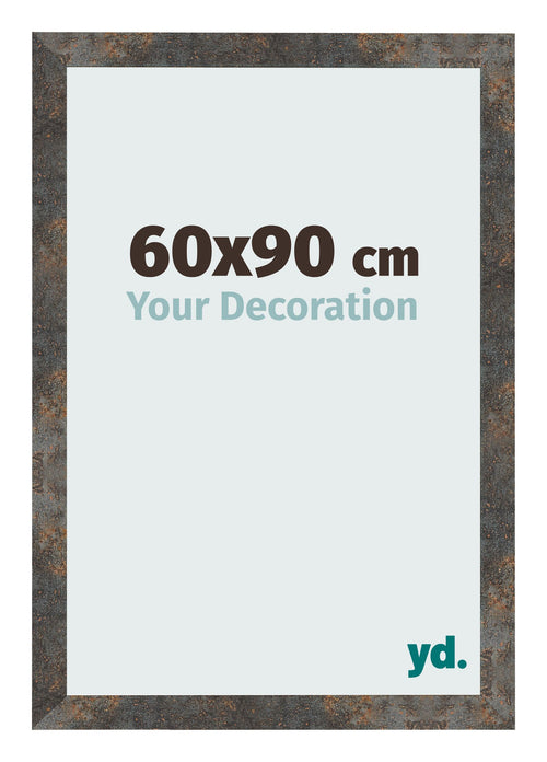Cadre Photo 60x90 cm Metal Oxyde MDF Bologna De Face Mesure | Yourdecoration.fr