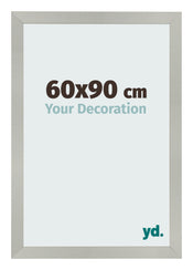 Cadre Photo 60x90cm Argent Mat MDF Bologna De Face Mesure | Yourdecoration.fr