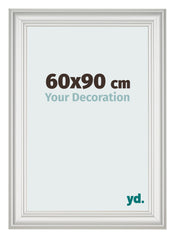 Cadre Photo 60x90cm Blanc Patine MDF Lazio De Face Mesure | Yourdecoration.fr
