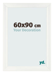 Cadre Photo 60x90cm Blanc Vintage MDF Pisa De Face Mesure | Yourdecoration.fr