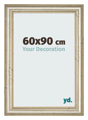 Cadre Photo 60x90cm Brillance Metallique MDF Lazio De Face Mesure | Yourdecoration.fr