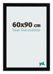 Cadre Photo 60x90cm Noir Brillant MDF Bologna De Face Mesure | Yourdecoration.fr