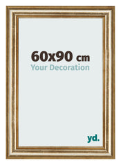 Cadre Photo 60x90cm Or Antique MDF Lazio De Face Mesure | Yourdecoration.fr