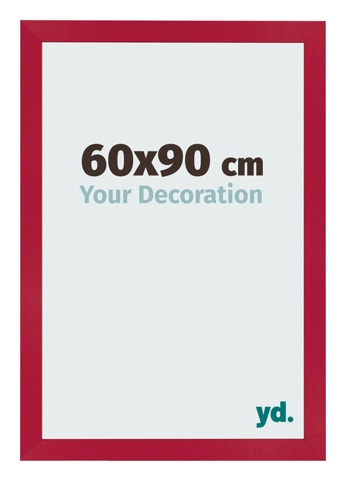 Cadre Photo 60x90cm Rouge MDF Bologna De Face Mesure | Yourdecoration.fr