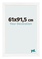 Cadre Photo 61x91 5 cm Blanc Brillant MDF Bologna De Face Mesure | Yourdecoration.fr