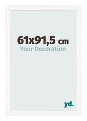 Cadre Photo 61x91 5 cm Blanc Mat MDF Bologna De Face Mesure | Yourdecoration.fr