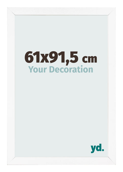 Cadre Photo 61x91 5 cm Blanc Mat MDF Bologna De Face Mesure | Yourdecoration.fr