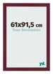 Cadre Photo 61x91 5 cm Vin Rouge Patine MDF Bologna De Face Mesure | Yourdecoration.fr