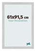 Cadre Photo 61x91 5cm Acier Inoxydable MDF Bologna De Face Mesure | Yourdecoration.fr