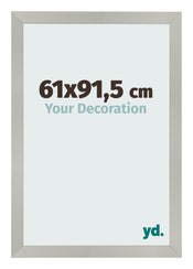 Cadre Photo 61x91 5cm Argent Mat MDF Bologna De Face Mesure | Yourdecoration.fr
