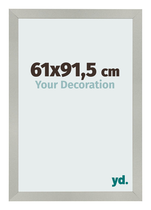 Cadre Photo 61x91 5cm Argent Mat MDF Bologna De Face Mesure | Yourdecoration.fr