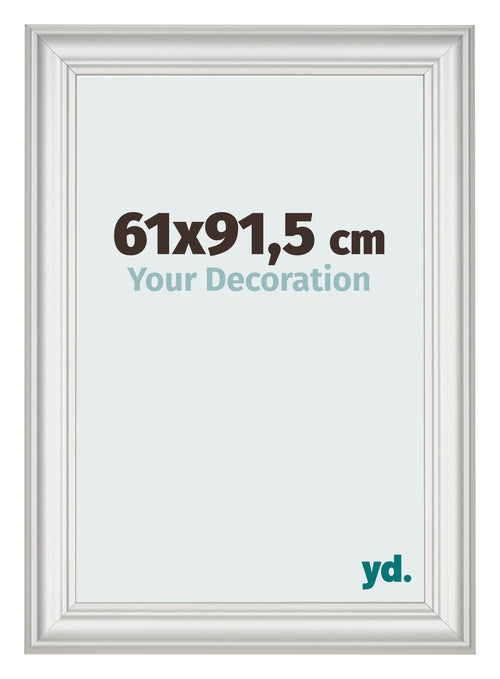 Cadre Photo 61x91 5cm Blanc Patine MDF Lazio De Face Mesure | Yourdecoration.fr