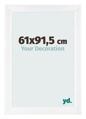 Cadre Photo 61x91 5cm Blanc Vintage MDF Pisa De Face Mesure | Yourdecoration.fr