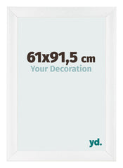 Cadre Photo 61x91 5cm Blanc Vintage MDF Pisa De Face Mesure | Yourdecoration.fr