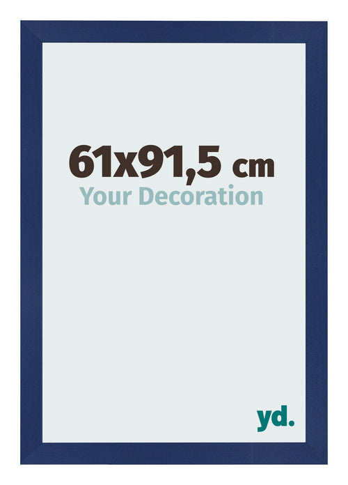 Cadre Photo 61x91 5cm Bleu Foncé Patiné MDF Bologna De Face Mesure | Yourdecoration.fr