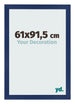 Cadre Photo 61x91 5cm Bleu Foncé Patiné MDF Bologna De Face Mesure | Yourdecoration.fr