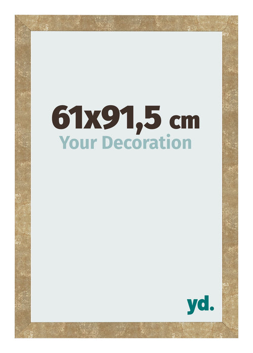 Cadre Photo 61x91 5cm Or Antique MDF Bologna De Face Mesure | Yourdecoration.fr