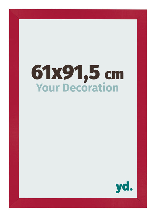 Cadre Photo 61x91 5cm Rouge MDF Bologna De Face Mesure | Yourdecoration.fr
