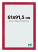 Cadre Photo 61x91 5cm Rouge MDF Bologna De Face Mesure | Yourdecoration.fr
