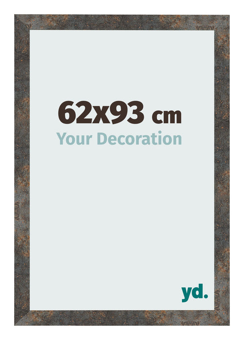 Cadre Photo 62x93 cm Metal Oxyde MDF Bologna De Face Mesure | Yourdecoration.fr