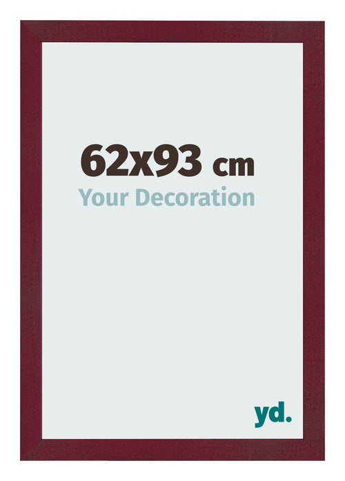 Cadre Photo 62x93 cm Vin Rouge Patine MDF Bologna De Face Mesure | Yourdecoration.fr