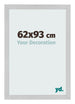Cadre Photo 62x93cm Acier Inoxydable MDF Bologna De Face Mesure | Yourdecoration.fr