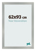 Cadre Photo 62x93cm Aluminium Brossé MDF Bologna De Face Mesure | Yourdecoration.fr