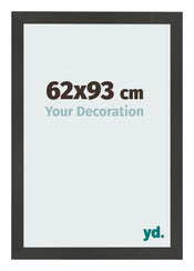 Cadre Photo 62x93cm Anthracite MDF Bologna De Face Mesure | Yourdecoration.fr