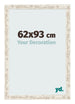 Cadre Photo 62x93cm Blanc Vintage MDF Bologna De Face Mesure | Yourdecoration.fr