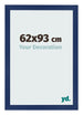 Cadre Photo 62x93cm Bleu Foncé Patiné MDF Bologna De Face Mesure | Yourdecoration.fr