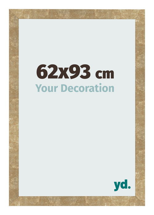 Cadre Photo 62x93cm Or Antique MDF Bologna De Face Mesure | Yourdecoration.fr