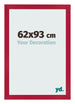Cadre Photo 62x93cm Rouge MDF Bologna De Face Mesure | Yourdecoration.fr