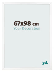 Cadre Photo 67x98 cm Blanc Mat MDF Bologna De Face Mesure | Yourdecoration.fr