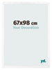 Cadre Photo 67x98 cm Blanc Mat MDF Bologna De Face Mesure | Yourdecoration.fr