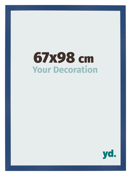 Cadre Photo 67x98 cm Bleu Fonce MDF Bologna De Face Mesure | Yourdecoration.fr