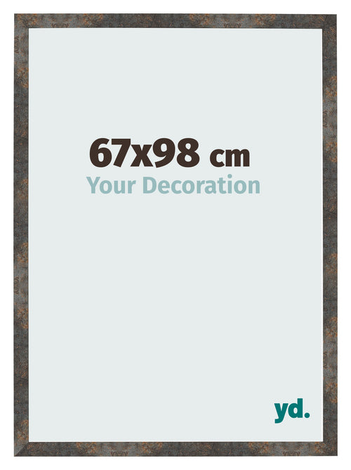 Cadre Photo 67x98 cm Metal Oxyde MDF Bologna De Face Mesure | Yourdecoration.fr