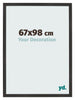 Cadre Photo 67x98 cm Noir Mat MDF Bologna De Face Mesure | Yourdecoration.fr