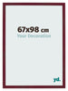 Cadre Photo 67x98 cm Vin Rouge Patine MDF Bologna De Face Mesure | Yourdecoration.fr