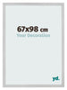 Cadre Photo 67x98cm Acier Inoxydable MDF Bologna De Face Mesure | Yourdecoration.fr