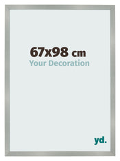 Cadre Photo 67x98cm Aluminium Brossé MDF Bologna De Face Mesure | Yourdecoration.fr
