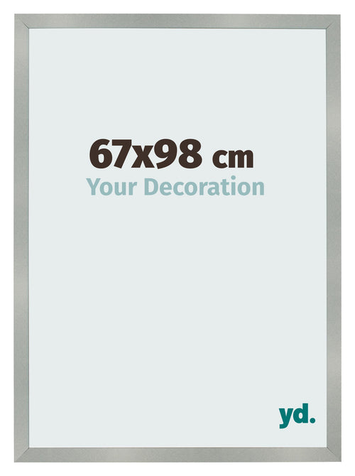 Cadre Photo 67x98cm Aluminium Brossé MDF Bologna De Face Mesure | Yourdecoration.fr