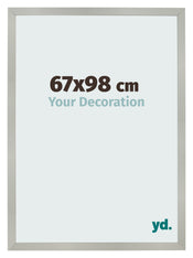 Cadre Photo 67x98cm Argent Mat MDF Bologna De Face Mesure | Yourdecoration.fr