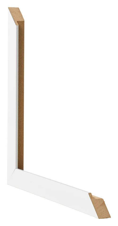 Cadre Photo 67x98cm Blanc Brillant MDF Bologna Detail Intersection | Yourdecoration.fr