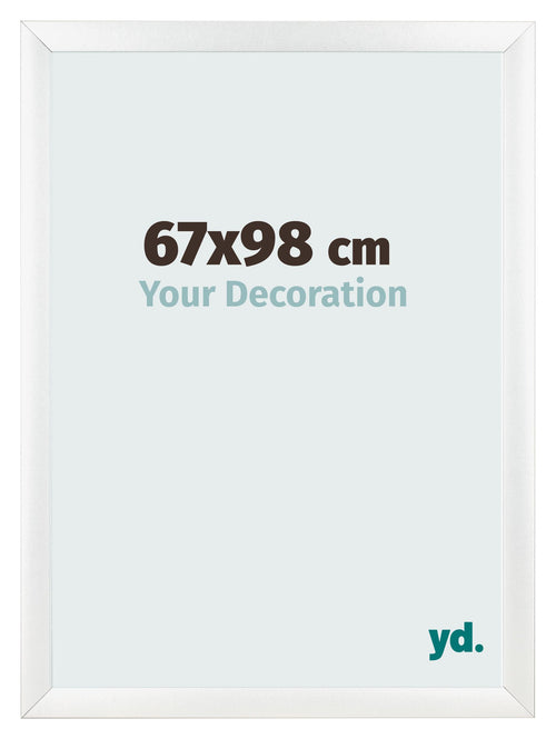 Cadre Photo 67x98cm Blanc Vintage MDF Pisa De Face Mesure | Yourdecoration.fr