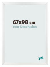 Cadre Photo 67x98cm Blanc Vintage MDF Pisa De Face Mesure | Yourdecoration.fr