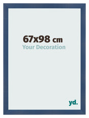 Cadre Photo 67x98cm Bleu Fonce Patine MDF Pisa De Face Mesure | Yourdecoration.fr