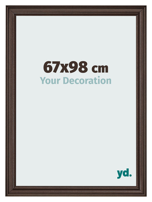Cadre Photo 67x98cm Chene Fonce MDF Lazio De Face Mesure | Yourdecoration.fr