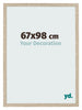 Cadre Photo 67x98cm Chêne Sonoma MDF Bologna De Face Mesure | Yourdecoration.fr